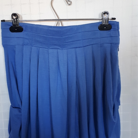 Industry Blue Pleated Short Bubble Hem Skirt - Picture 3 of 7